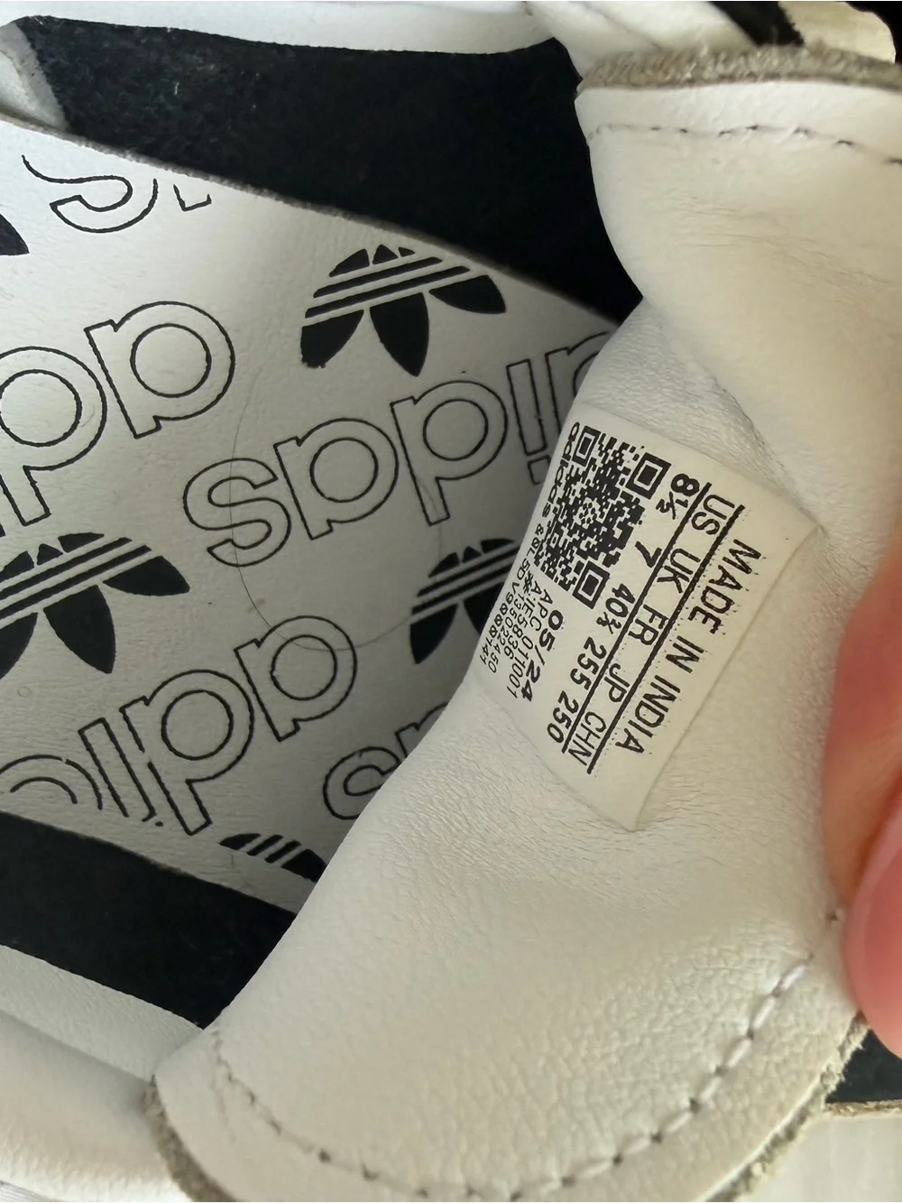 Adidas Black and Cream Retro Trainer
